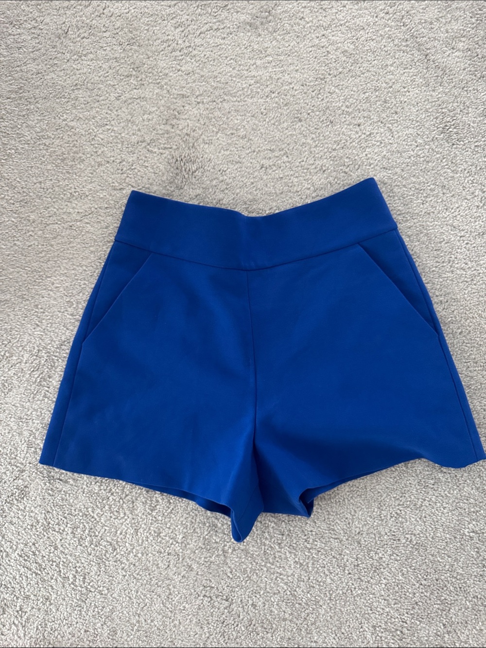 Alice + Olivia Electric Blue High-Waist Shorts